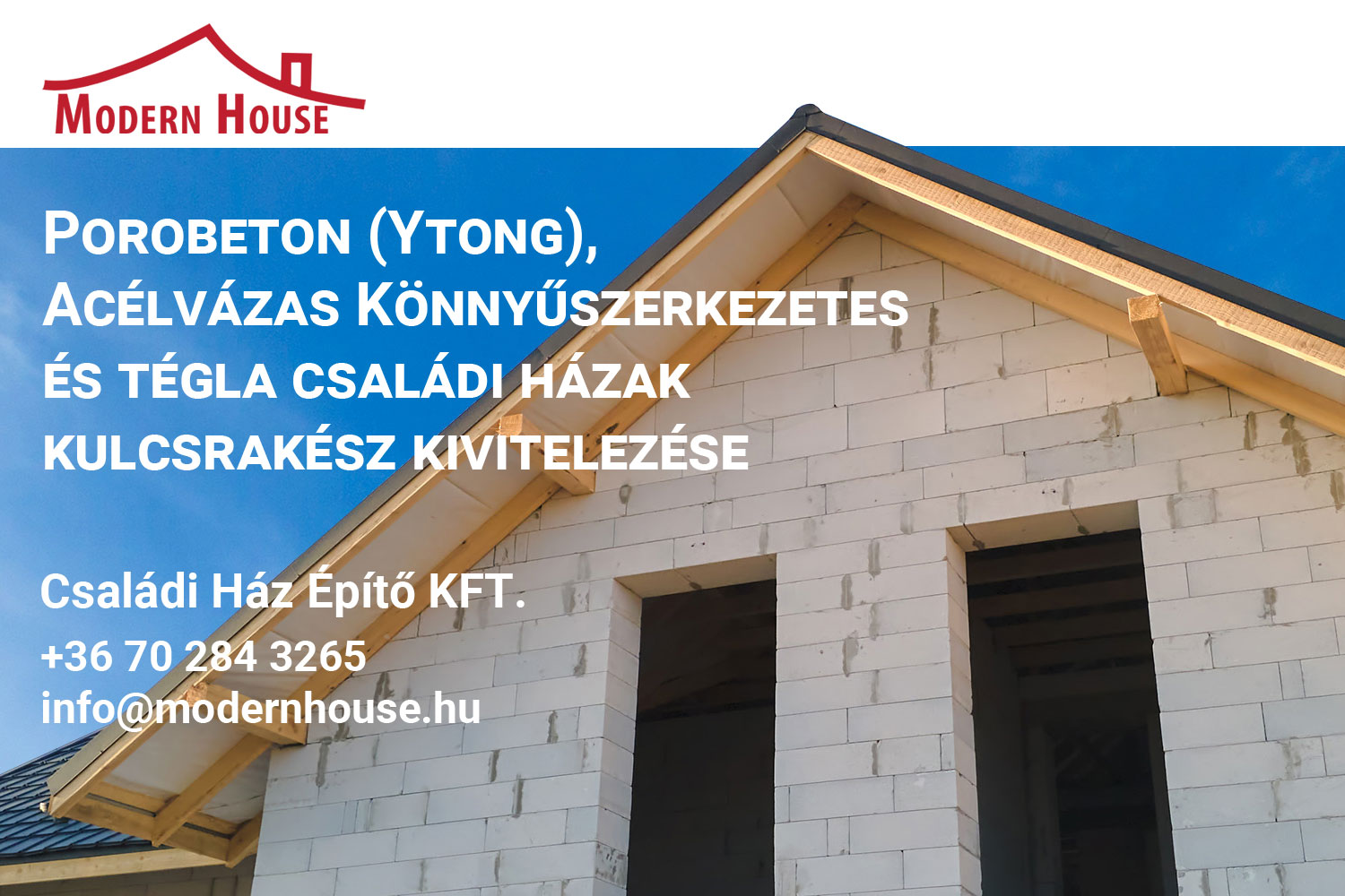 Modern House – Családi házak kulcsrakészen